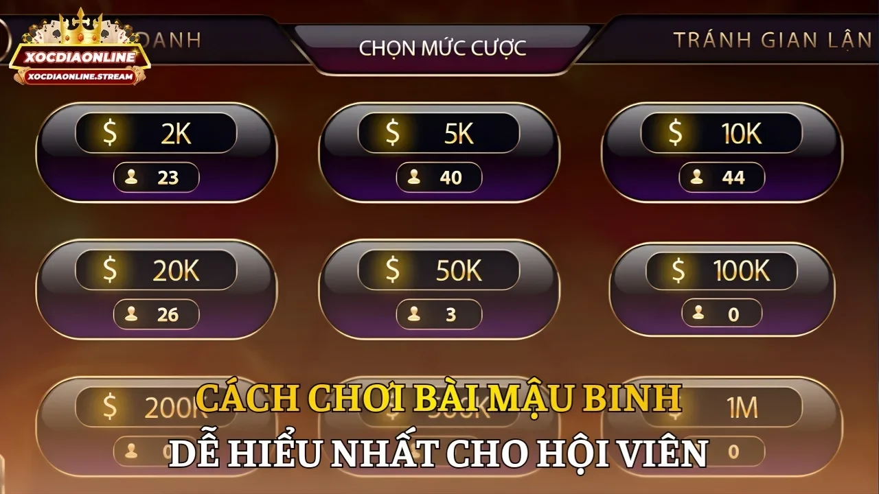 Cách chơi bài Mậu Binh dễ hiểu nhất cho hội viên